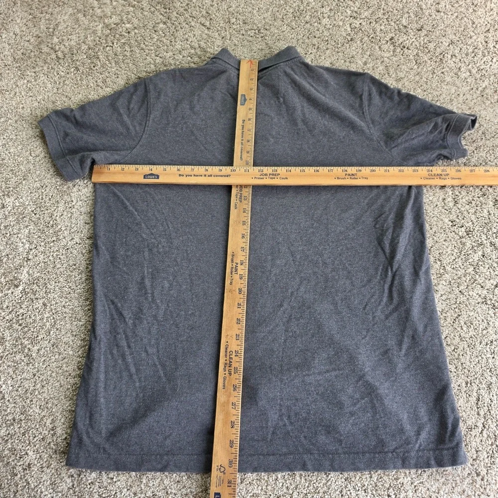 Banana Republic Polo Shirt Mens XL Gray Cotton Pique Elephant Logo Preppy